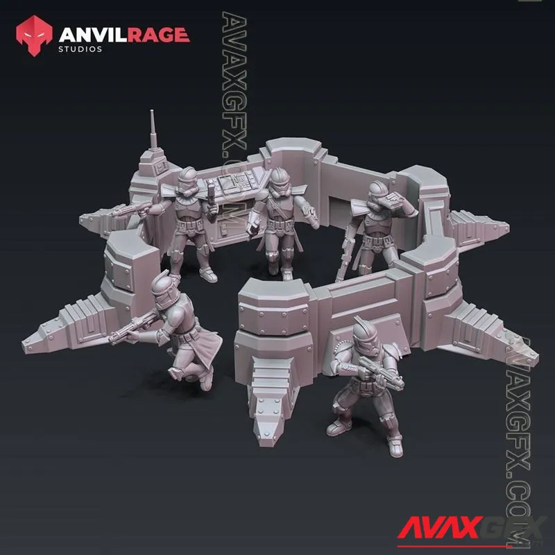 Anvilrage Clone Commanders - STL 3D Model