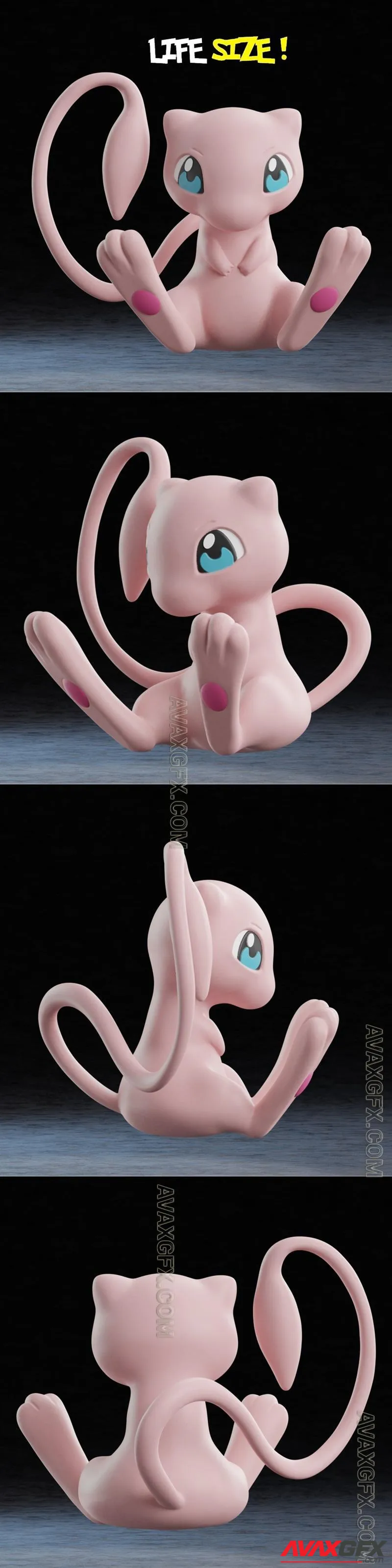 Life Size Mew - STL 3D Model