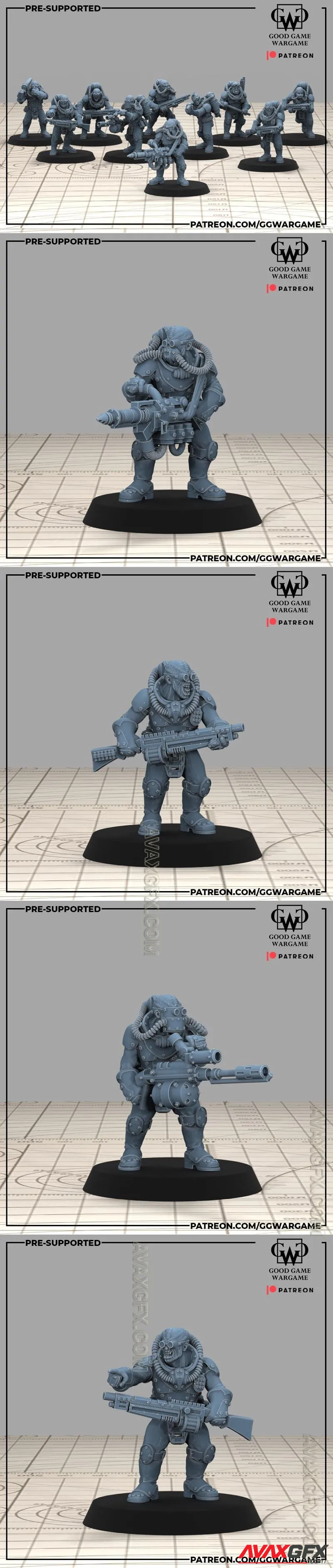 Good Game Wargame - Mutants - STL 3D Model