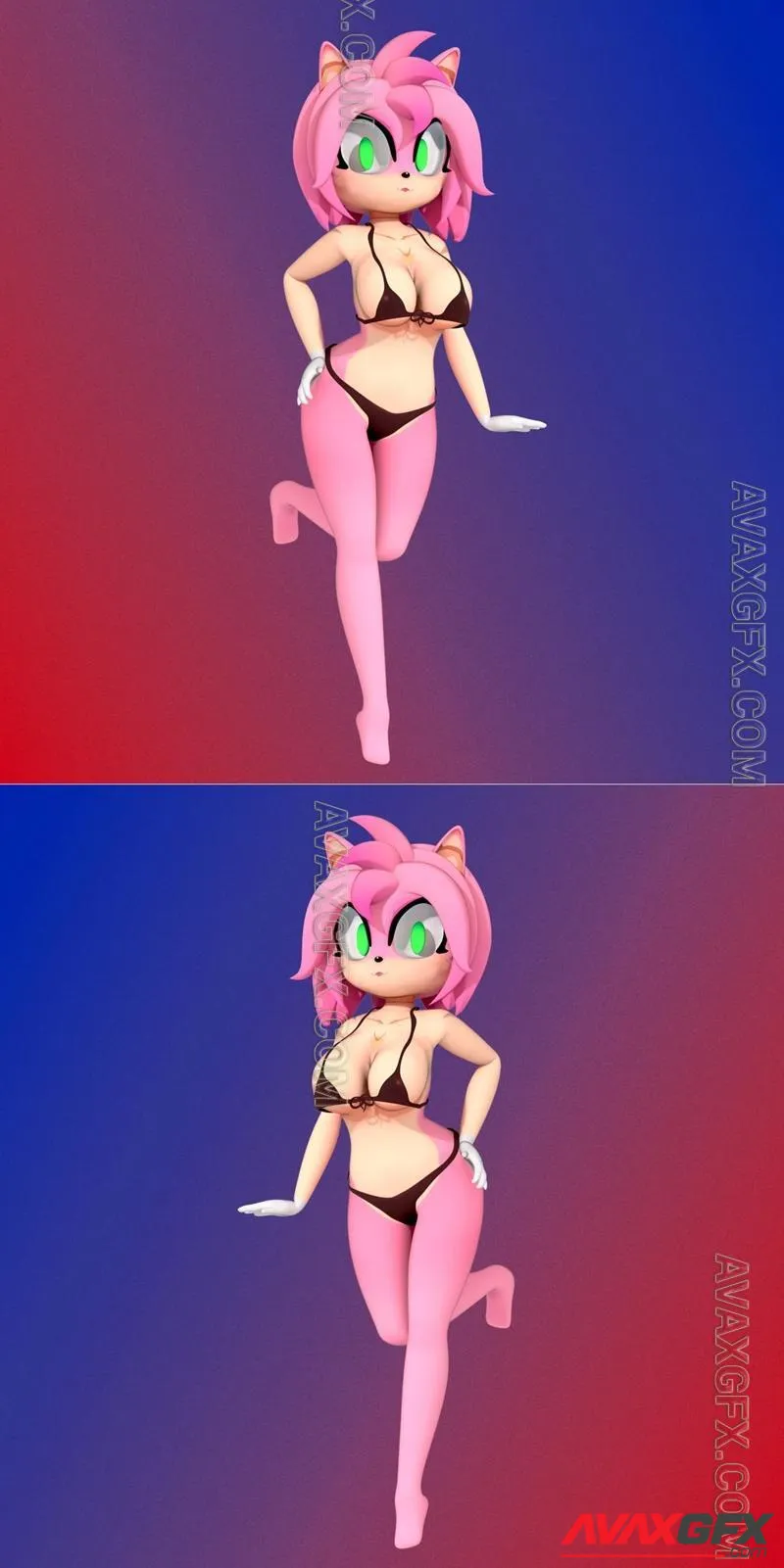 Amy Rose - STL 3D Model