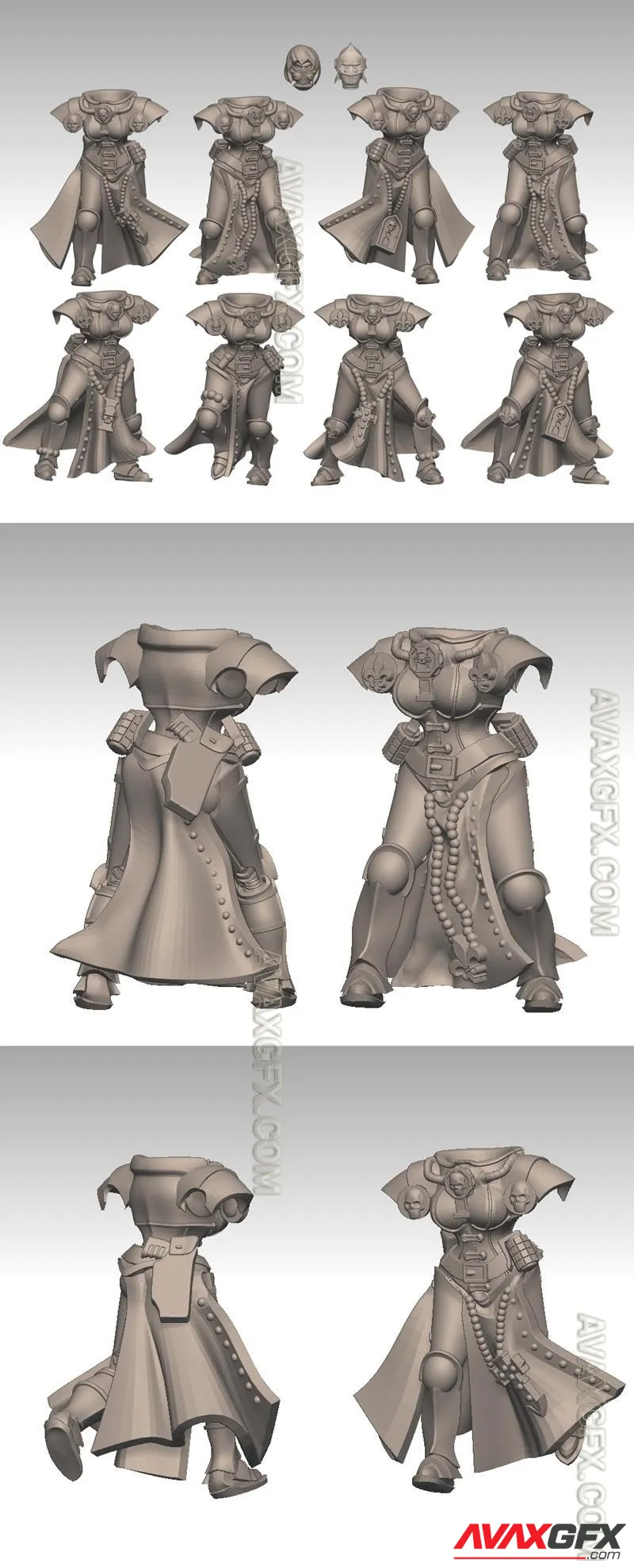 Battle Sisters Squad Sororitas Bits I - STL 3D Model