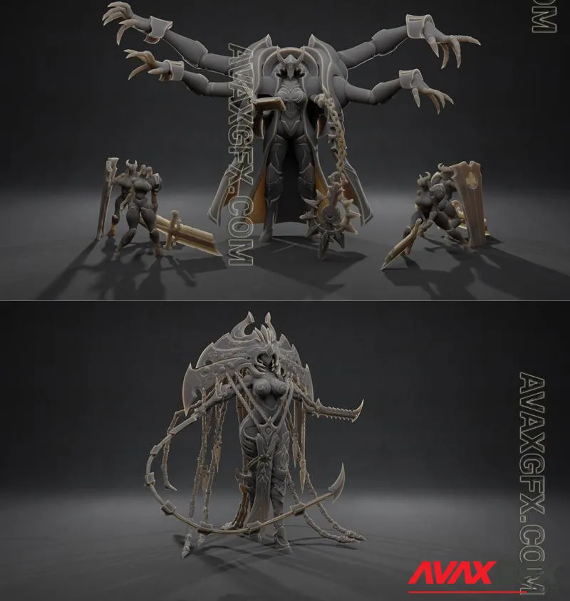 Mad's Minis - Avatar of Dolutor and Lusmon Avatar - STL 3D Model