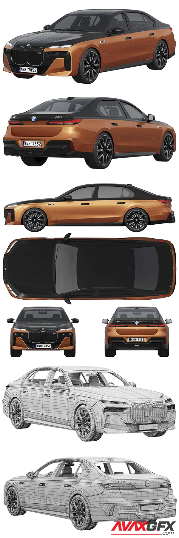 BMW i7 M70 3D Model