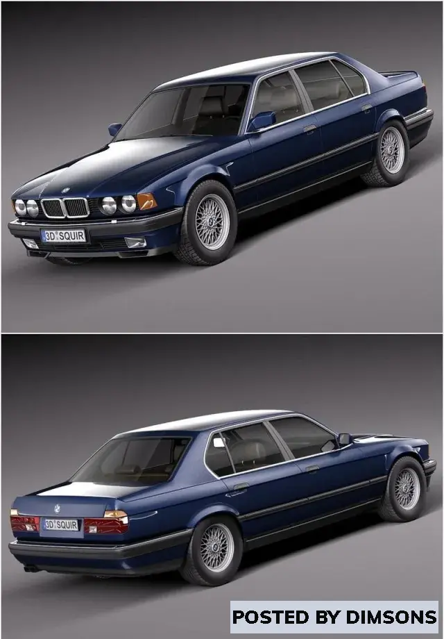 Vehicles, cars BMW 7-Series e32 1986-1994  - 3D Model