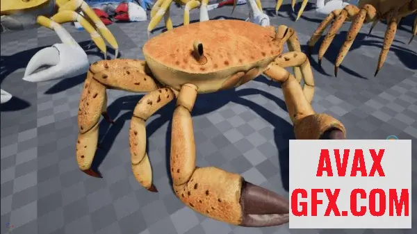 Unreal Engine Asset - Crab - Animated Creature v4.26+