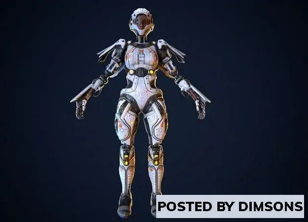 Robots Cyborg Iron - 3D Model