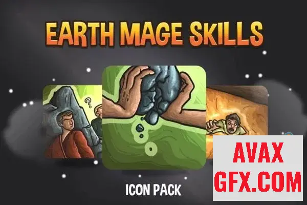 Unity Asset - Earth Mage Skills Icon Pack