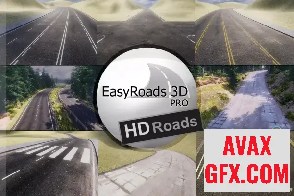 Unity Asset - EasyRoads3D Pro Add On - HD Roads v1.2.5