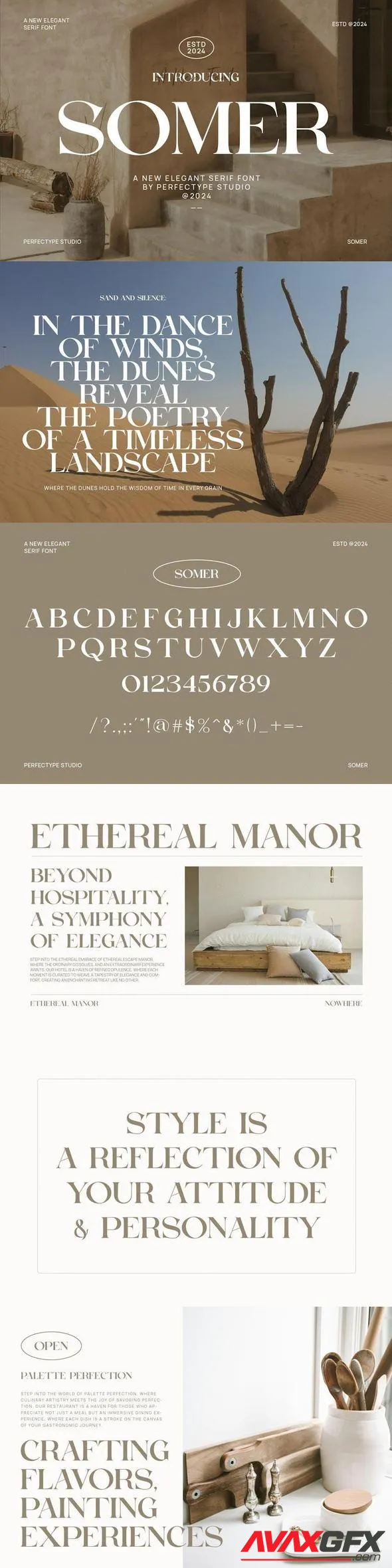Somer Elegant Serif Font Typeface