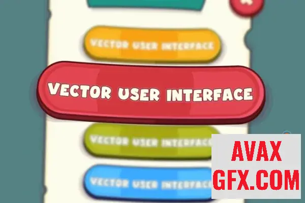 Unity Asset - Game UI Buttons and Icons Vector Art
