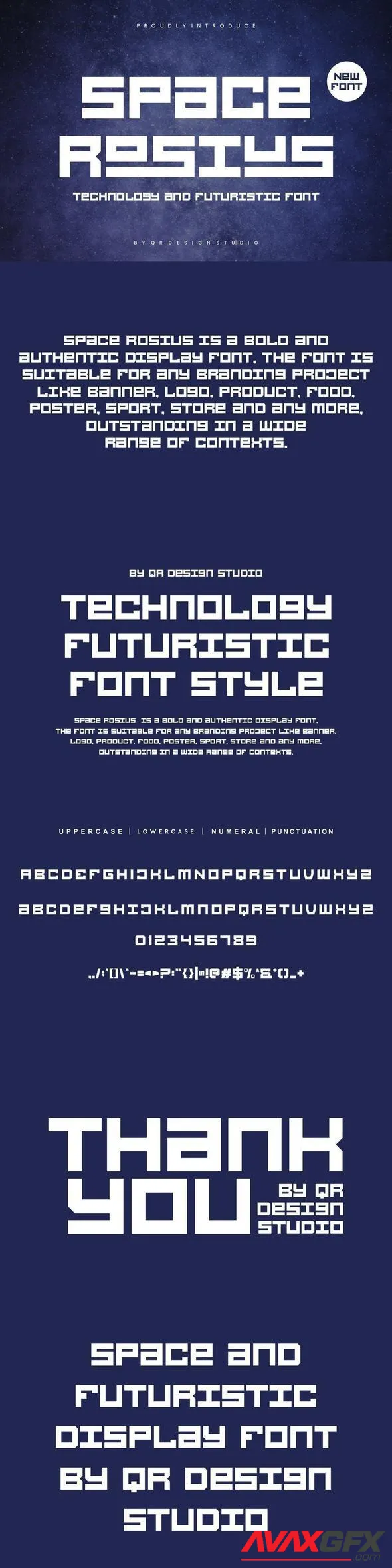 Space Rosius - Tech & Digital Font