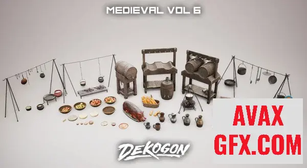 Unreal Engine Asset - Medieval - VOL 6 - Food and Feast v4.18+