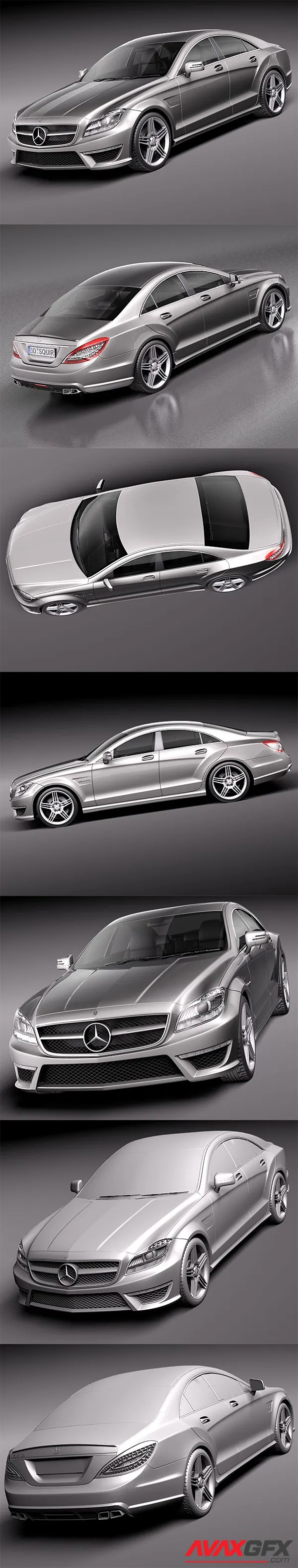 Mercedes CLS63 AMG 2012 3D Model