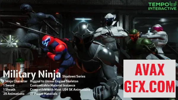 Unreal Engine Asset - Military Ninja - Shadows Series v4.24-4.27, 5.0-5.3