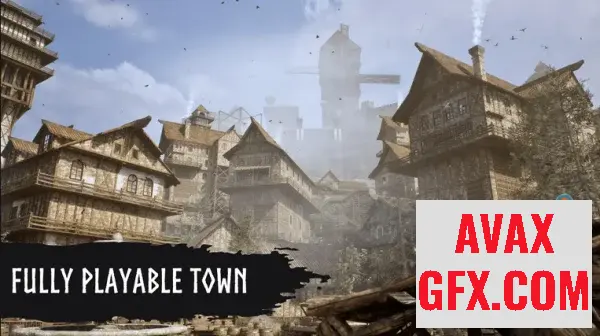 Unreal Engine Asset - Modular Medieval Town (Medieval Town, Medieval Village) v5.3