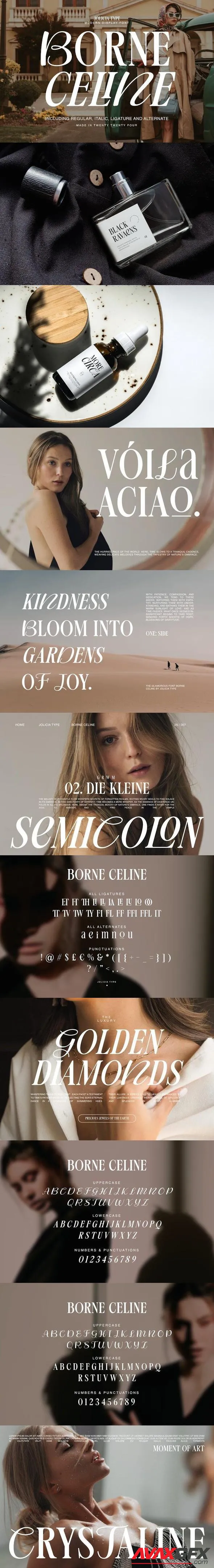 Borne Celine | Modern Display Font