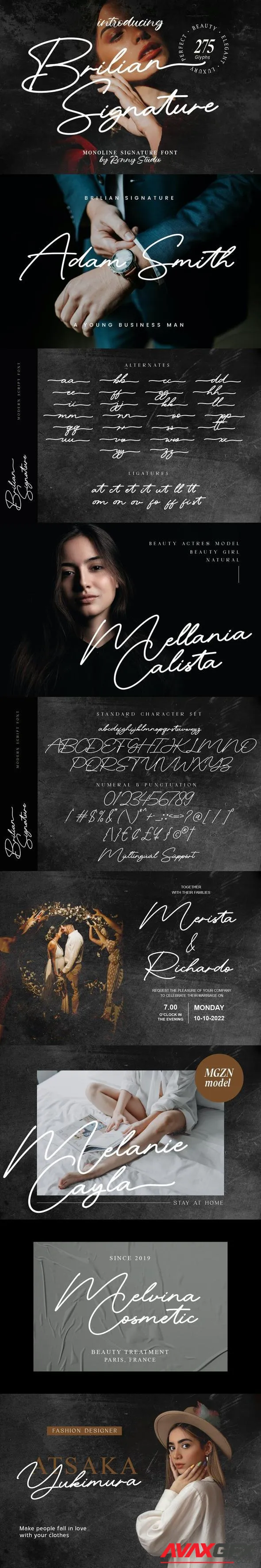 Brilian Signature - Monoline Signature Font