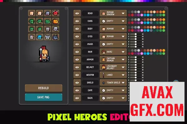 Unity Asset - Pixel Heroes Editor v1.8
