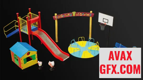 Unreal Engine Asset - Playground Equipment VOL.3 v5.3