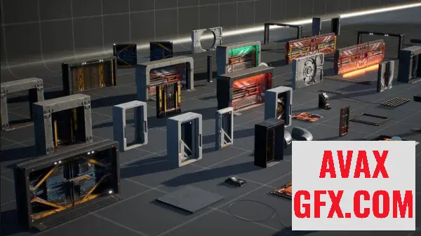 Unreal Engine Asset - Sci-Fi Door Set v4.26+