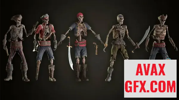 Unreal Engine Asset - Skeleton Pirate Bundle v4.18-4.27, 5.0-5.3