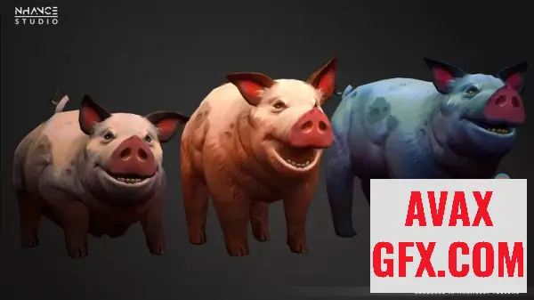 Unreal Engine Asset - Stylized Fantasy Pig v4.26+