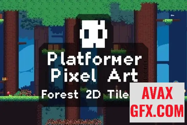 Tiny Forest Tileset Platformer Pixel Art