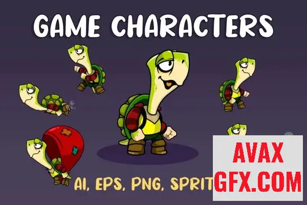 Turtle Game Character Sprite