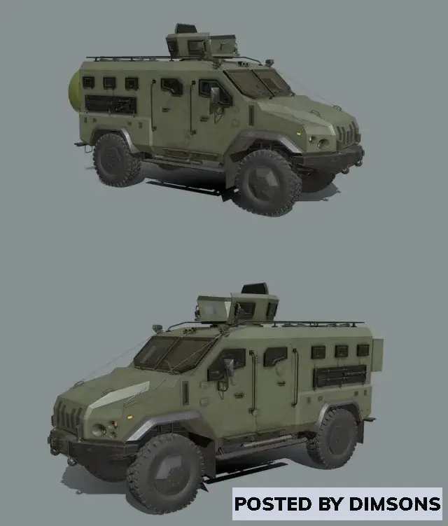 Military VARTA Armored Personnel Carrier - 3D Model