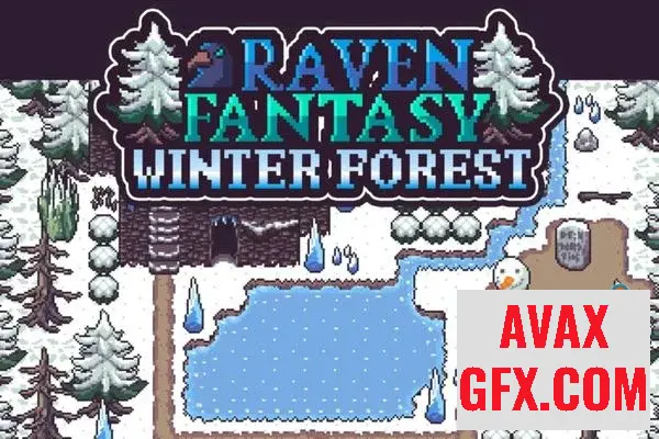 Winter Forest Pixel Art Top Down Tileset