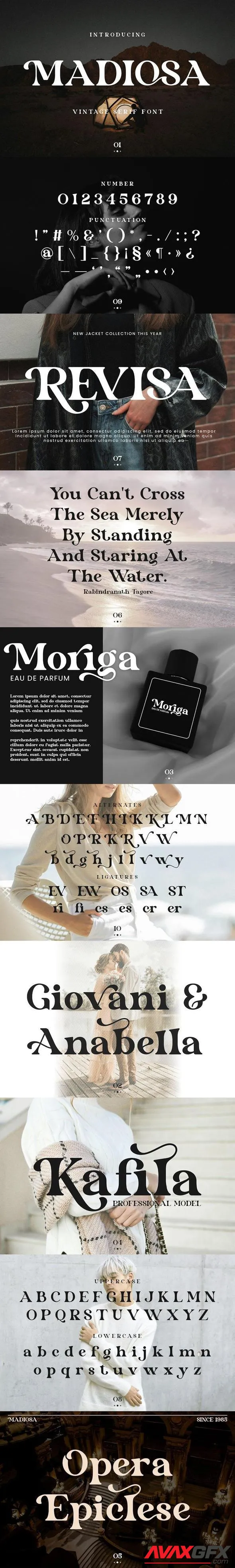 Madiosa Vintage Serif Font