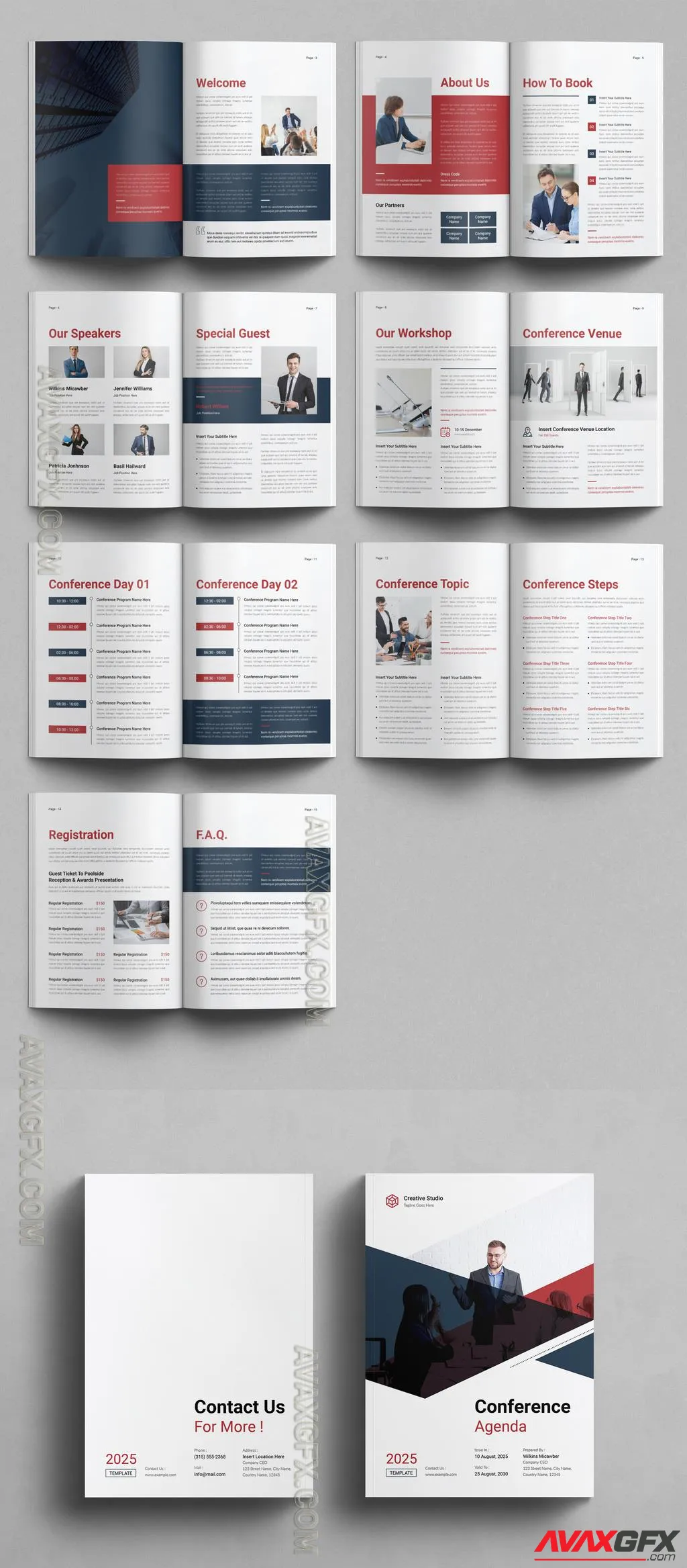 Adobestock - Conference Agenda Schedule Guide Template 755489312