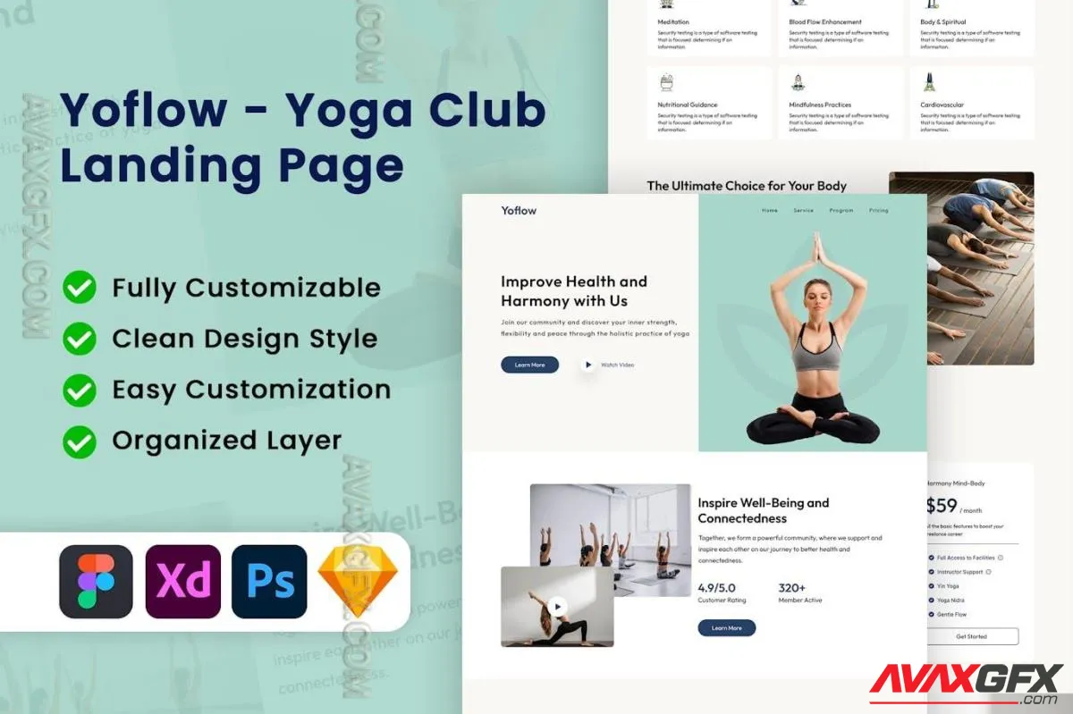 Yoflow - Yoga Club Landing Page