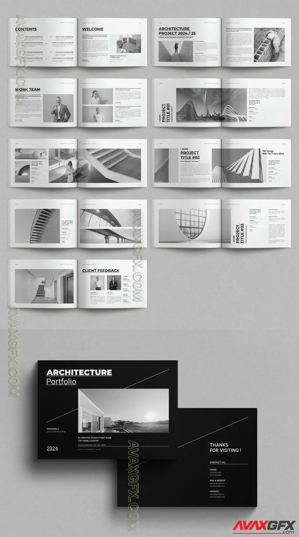 Adobestock - Architecture Portfolio Layout Landscape 757182490