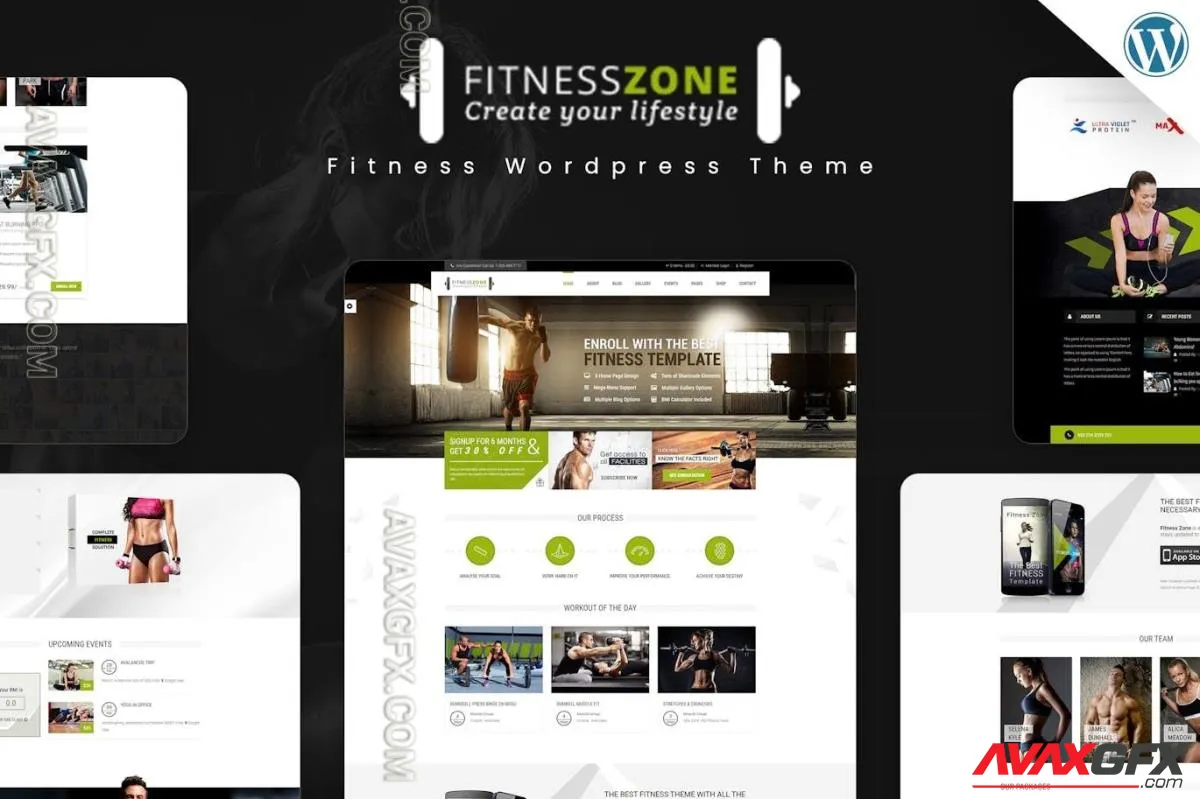 Fitness Zone Wordpress Theme.