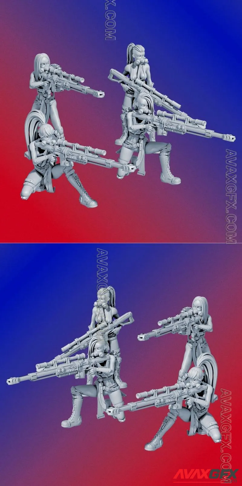 Aurora - Explorer Rescue Squad - Troops SnipeB - STL 3D Model