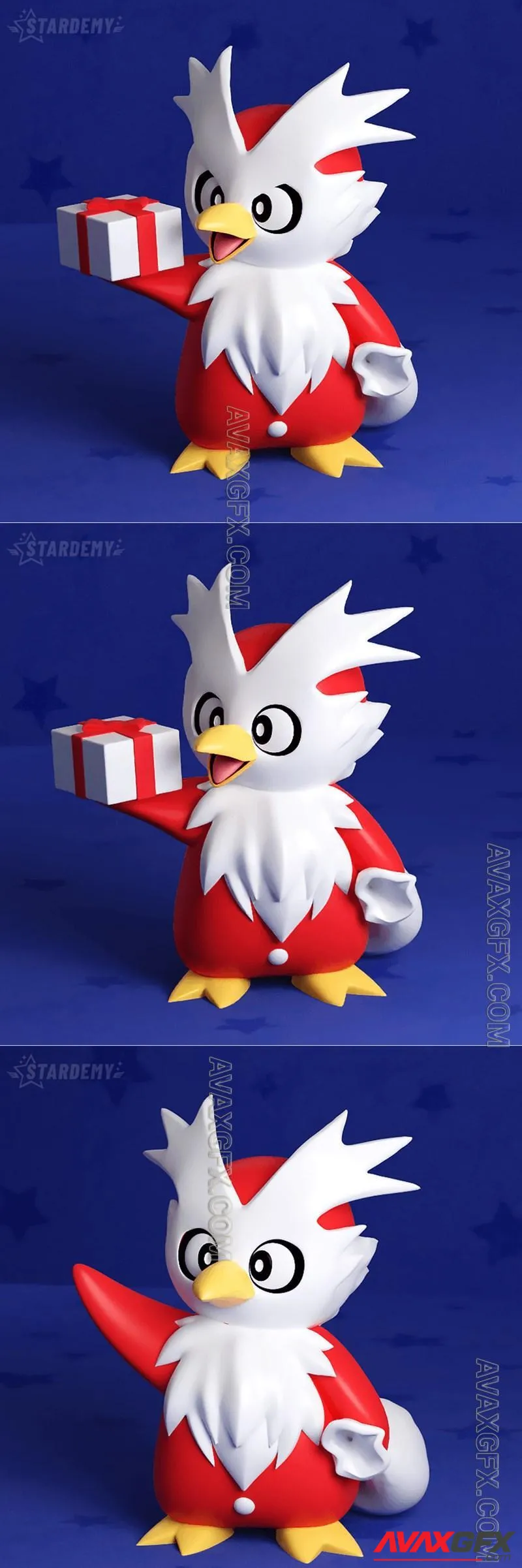 Delibird Pokemon Christmas Decoration - STL 3D Model