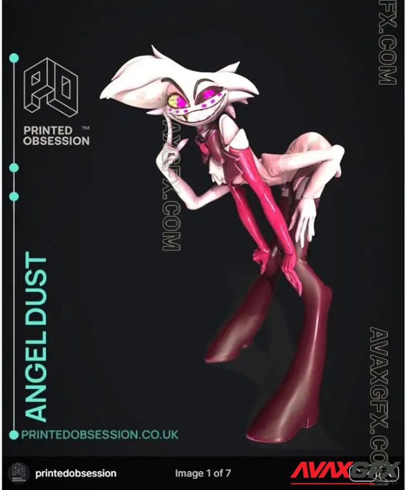 Angel Dust - Hazbin Hotel - Fan Art - STL 3D Model