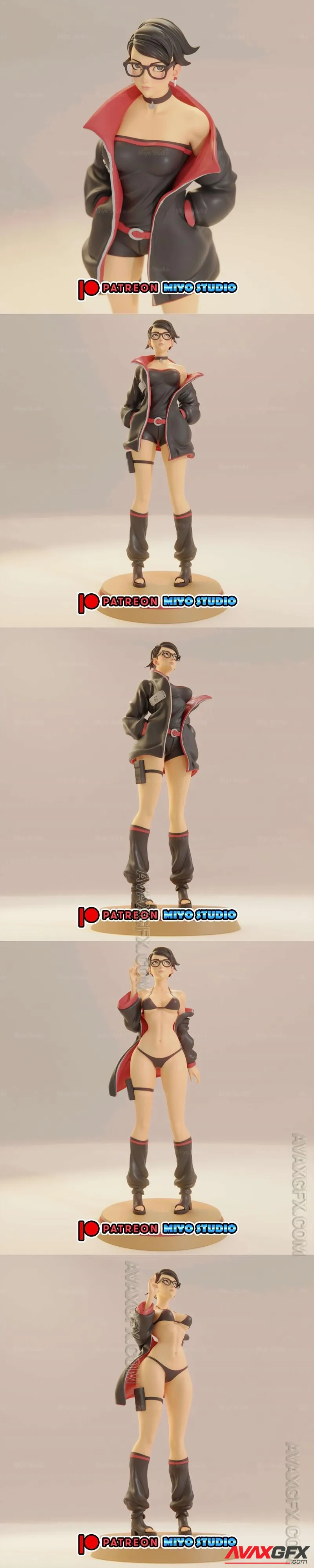 Miyo Studio - Sarada Uchiha - Time Skip - STL 3D Model