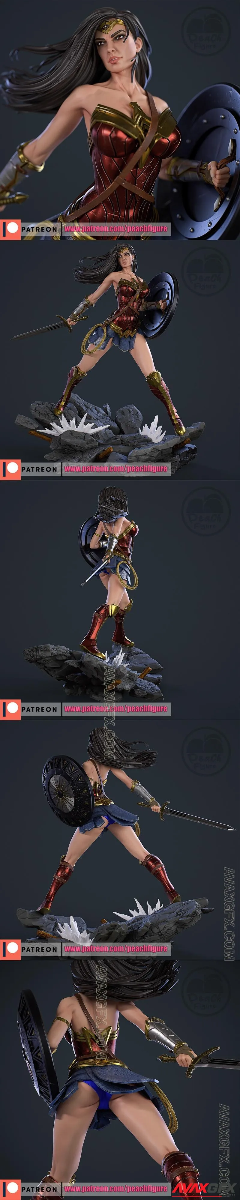 Peach Figure - Wonder Woman - STL 3D Model