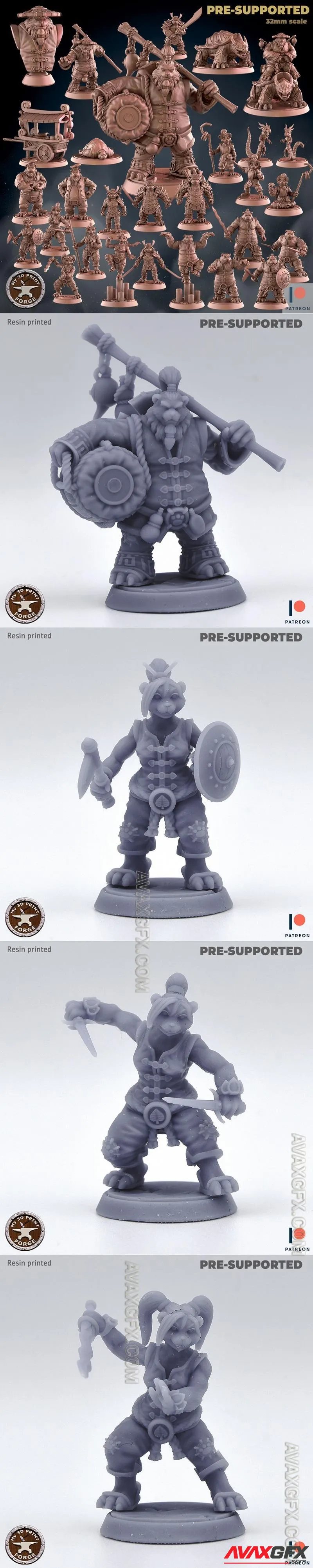 My3DPrintForge - Pandas Bundle March 2023 - STL 3D Model