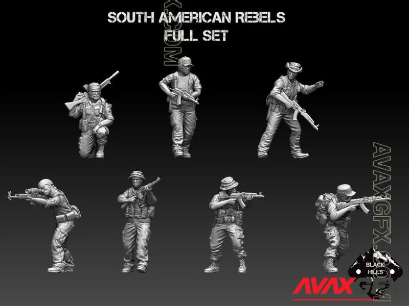 South American Rebels Full Set - STL 3D Model