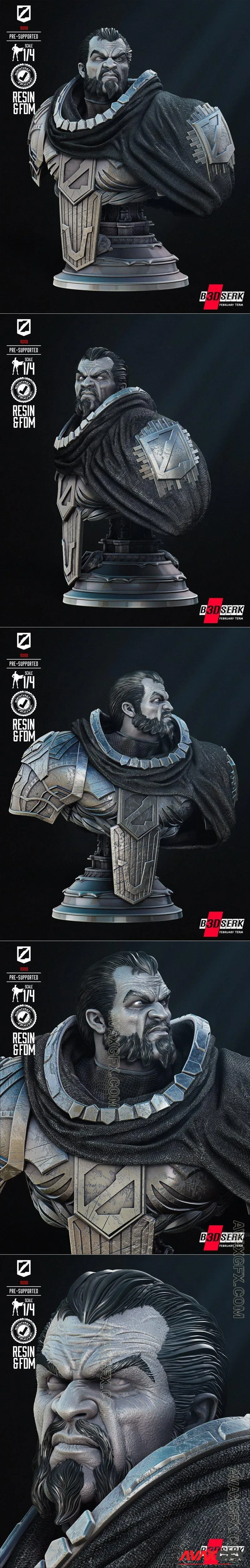 B3DSERK - Zod Bust Portrait - STL 3D Model