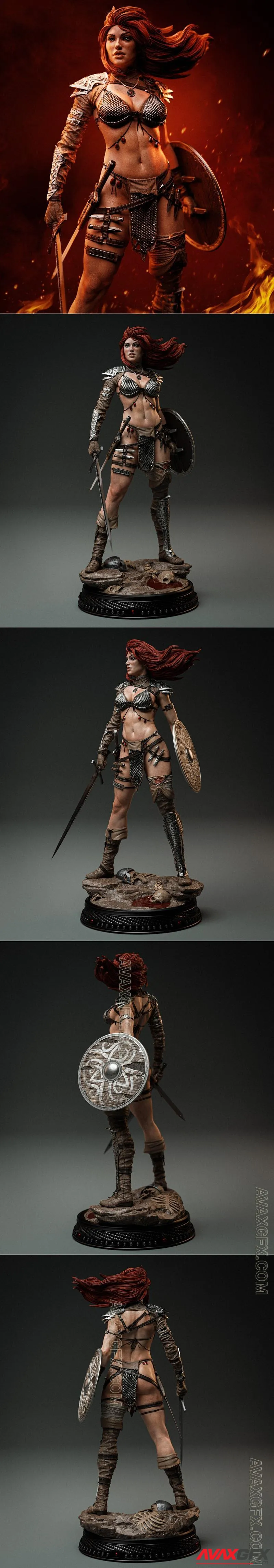 Cardoso 3d Studio - Red Sonja - STL 3D Model