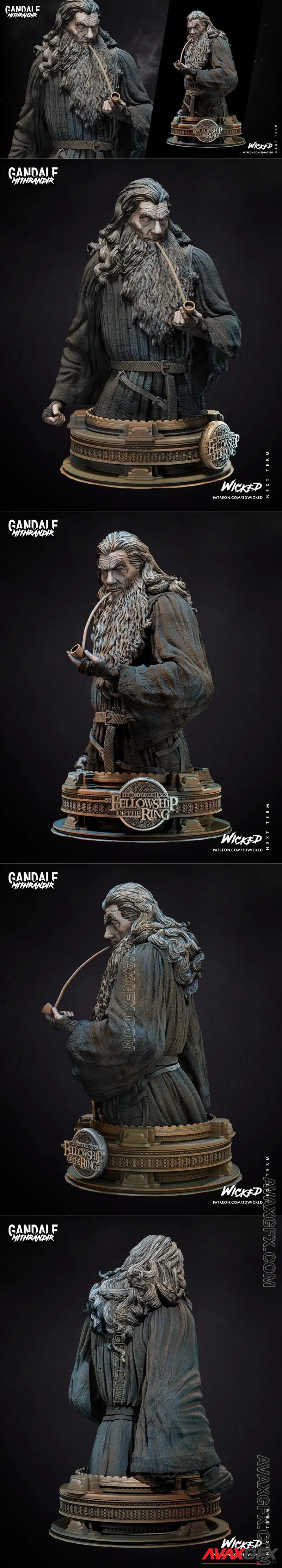 WICKED - Gandalf Bust - STL 3D Model