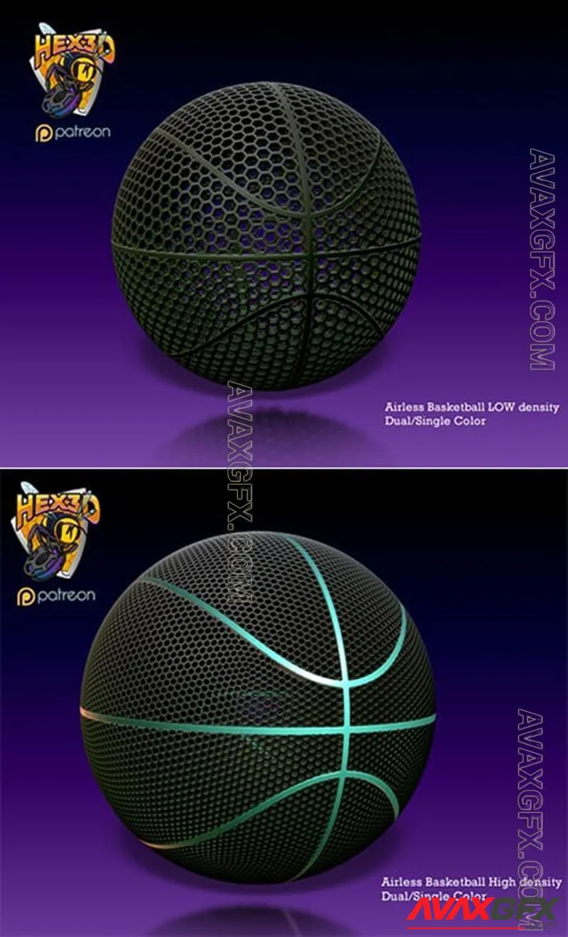 Hex3D - Airless Basketball V1-2 - STL 3D Model