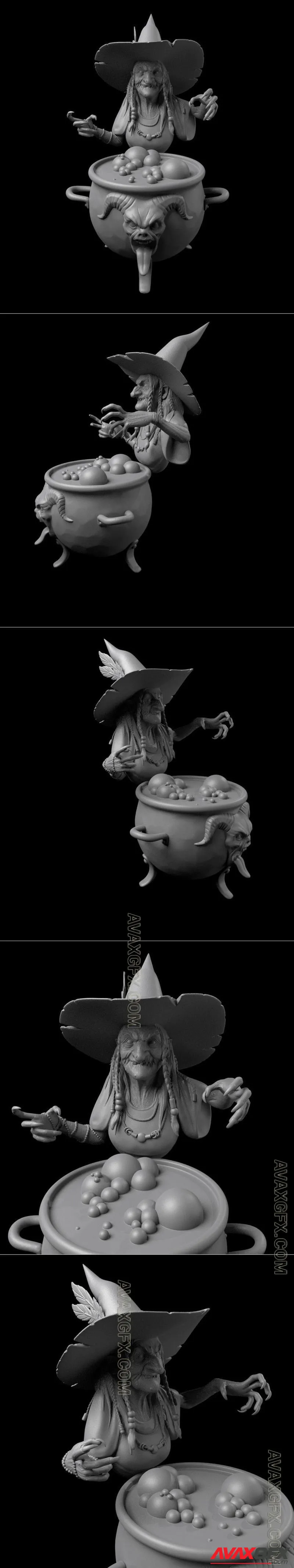 Witch cauldron - STL 3D Model