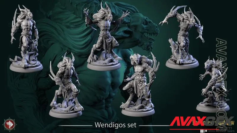 Wendigos set - STL 3D Model