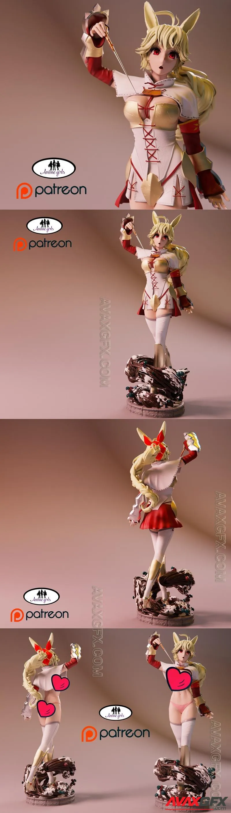 Anime Girls - Nashetania - STL 3D Model