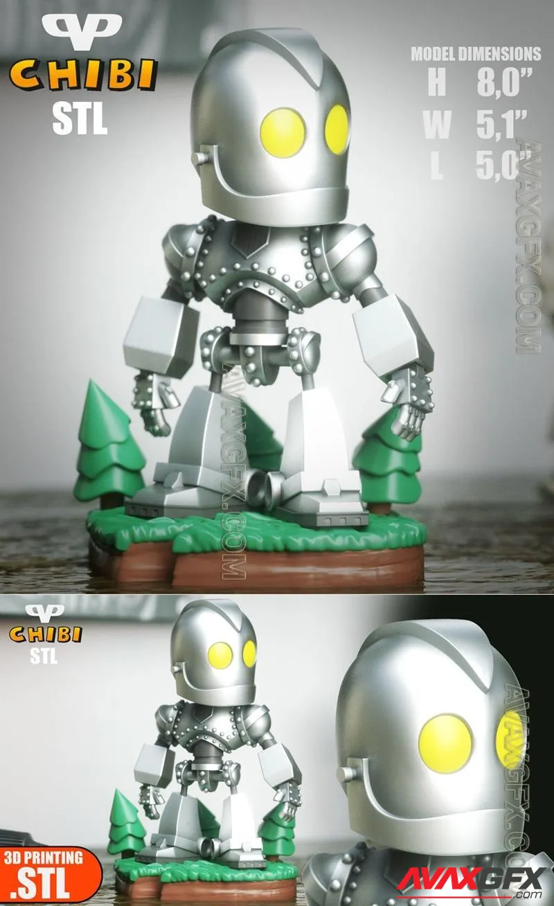 3DXM - Iron Giant Chibi - STL 3D Model